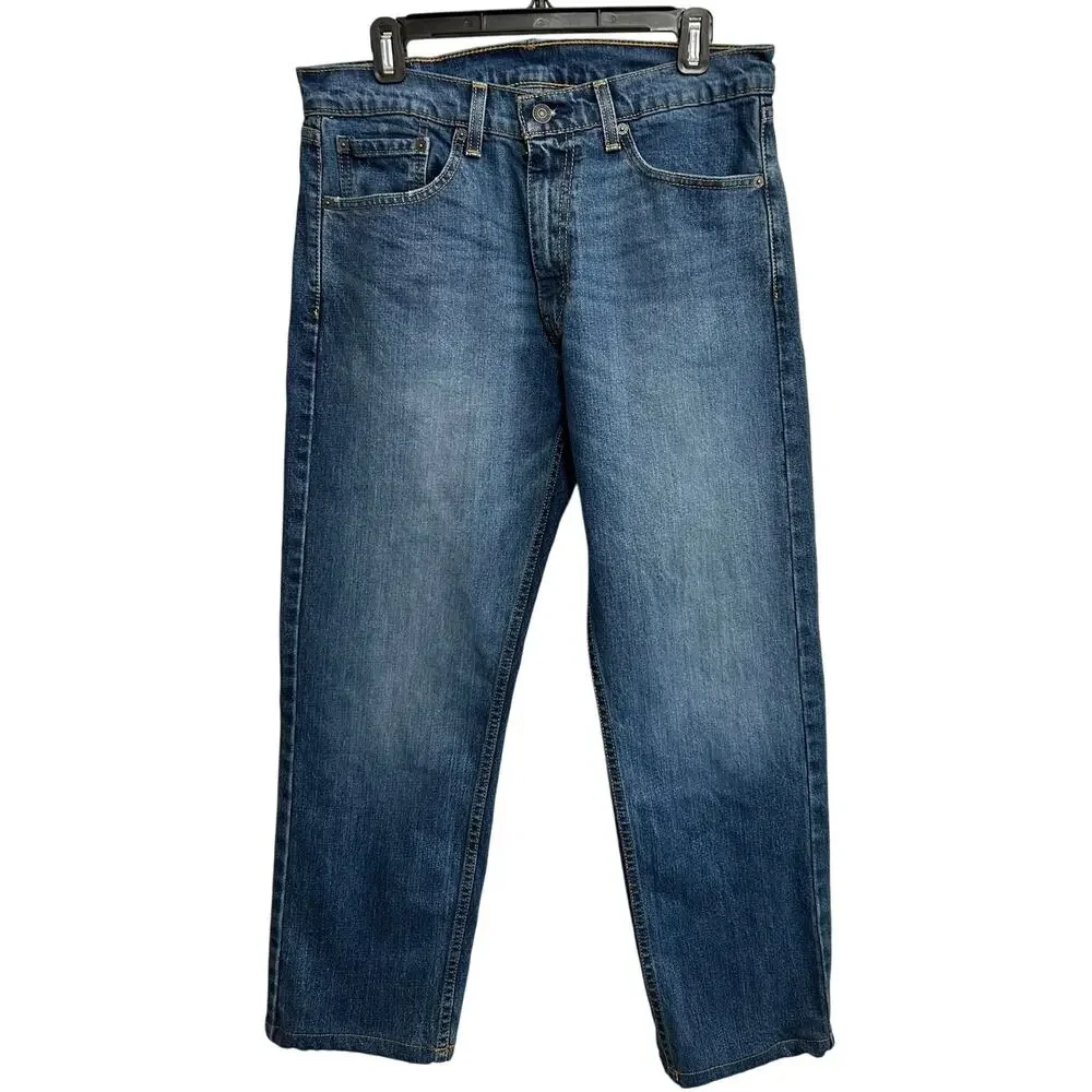 Levis 505 Regular Straight Leg Jeans 32x30 Medium Wash Red Tab Normcore Denim